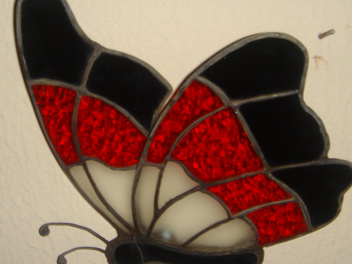 Mariposa hecho en vitral